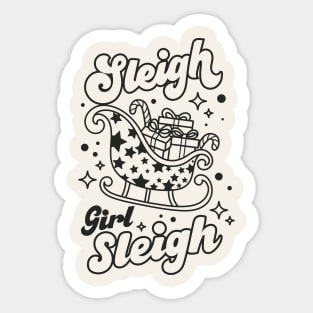 Sleigh Girl Sleigh Sticker